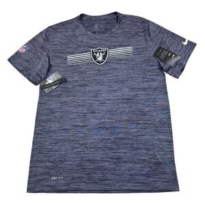 Nike Las Vegas Raiders Dri-Fit Sideline Shirt Polyester Size M NWT Heather